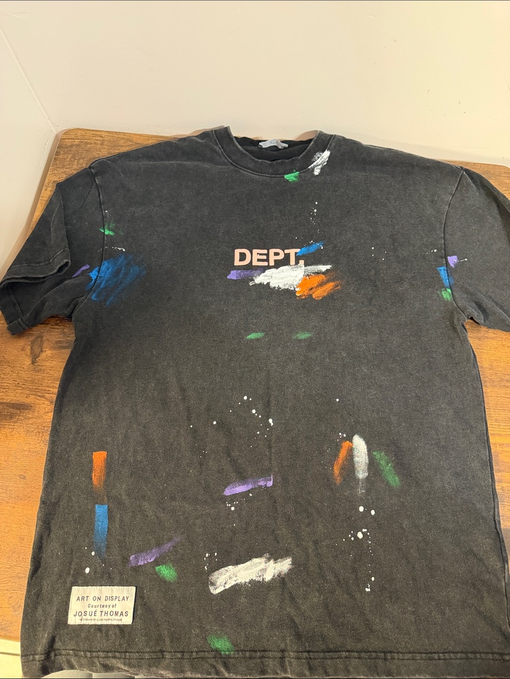 DEPT. Black Short-Sleeve Graphic Paint-Splash Tee